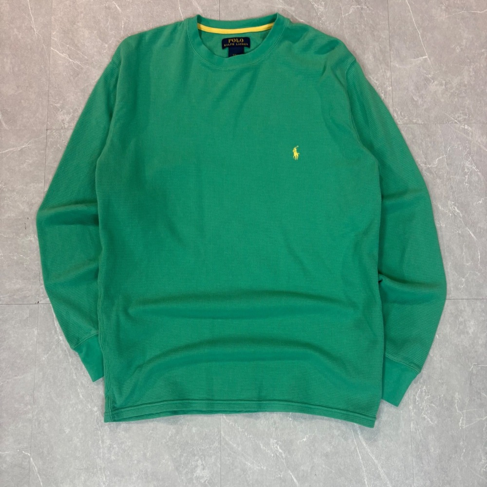 Green polo Ralph Lauren long sleeve thermal
